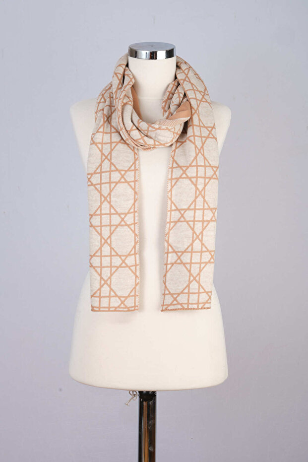 Eșarfă de tricotaje cu model Cannage - 5