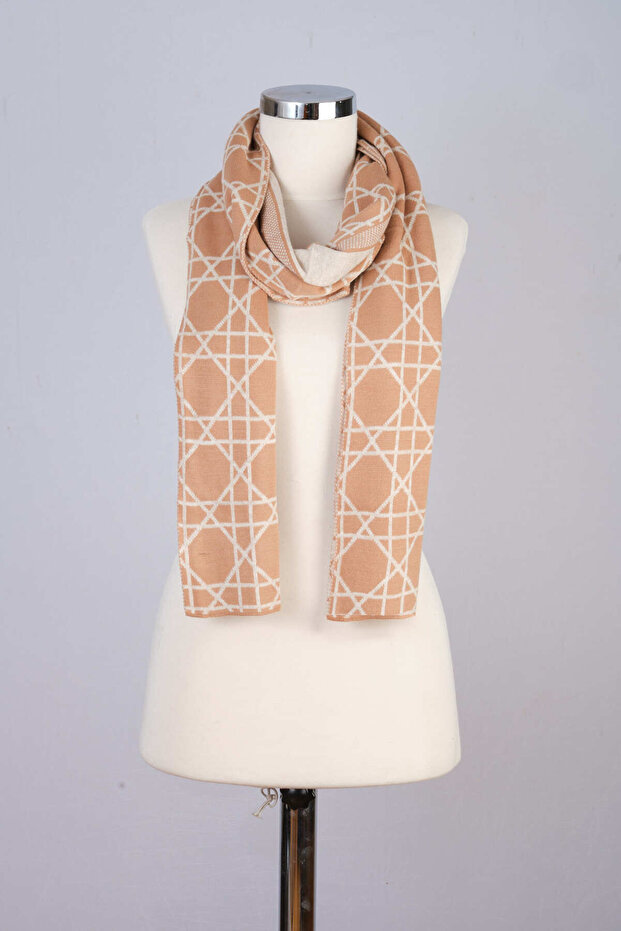 Eșarfă de tricotaje cu model Cannage - 4