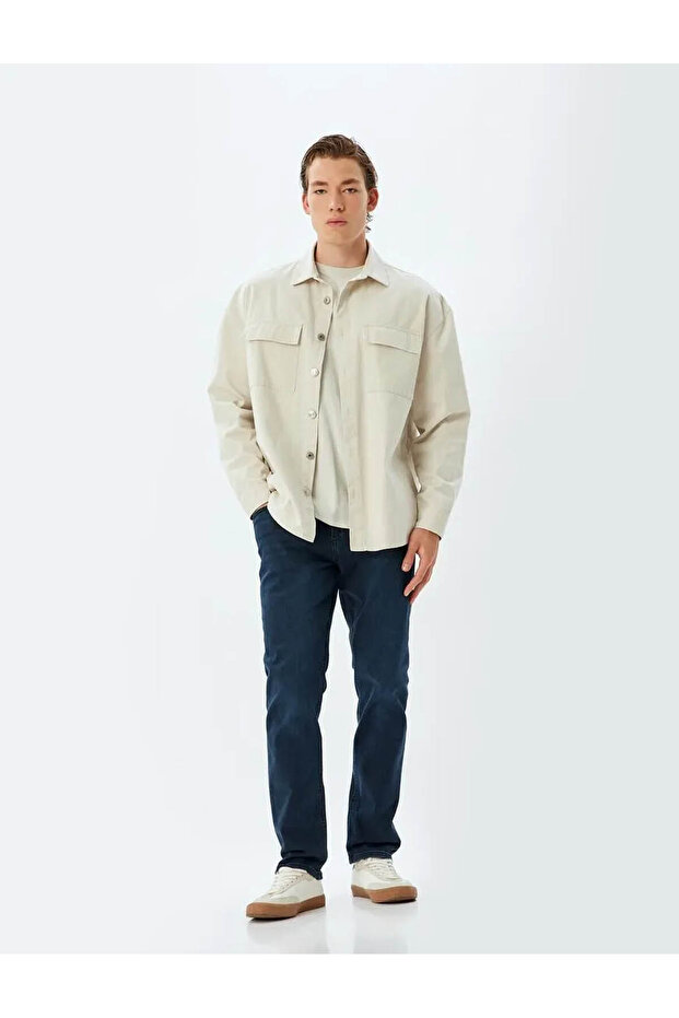 Men's Jean Pants Indigo 5Wam40176Nd Slim Fit - Brad Jean