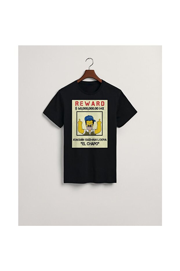 El Chapo-505-53 Black Special Design Cotton Combed Unisex T-shirt