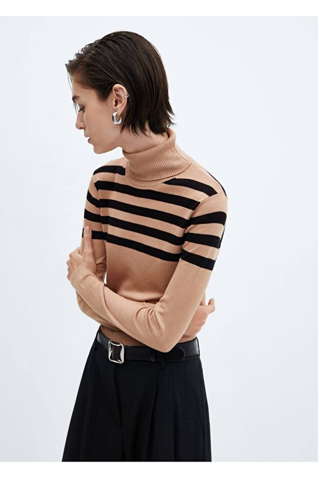 İnce triko boğazlı kazak - 6