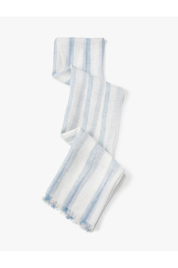 Linen Scarf Striped 70x180 cm