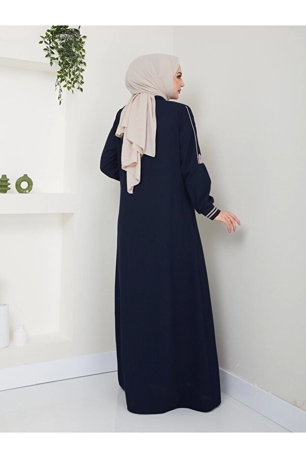 Large Size Ribbed Ferace - 2