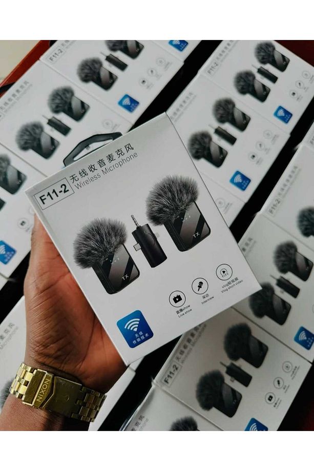 Mikrofon F11 *2  mini mikrofonun 3'ü 1 arada fişi vardır ve iPhone, Android telefonlar - 2