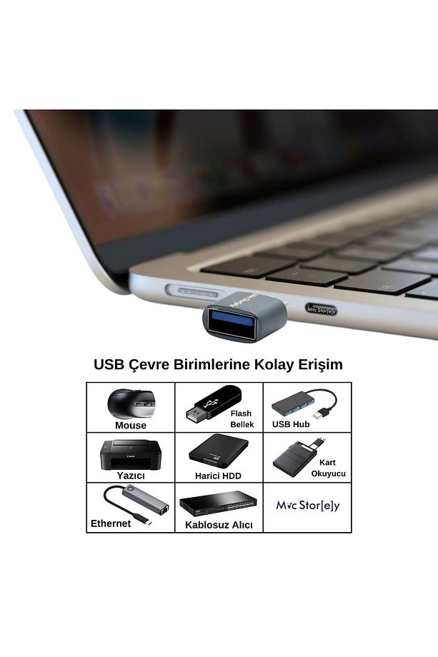 Type-C Dönüştürücü USB 3.0 Thunderbolt 3 Dönüştürücü Hafif Cep Tipi - 2