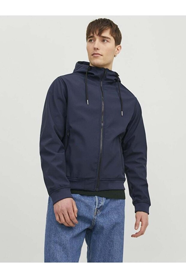 JJEBASIC SOFTSHELL HOOD NOOS Navy - 2