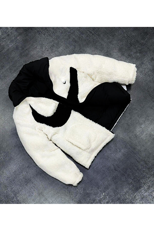 Двустранно плюшено палто - 5