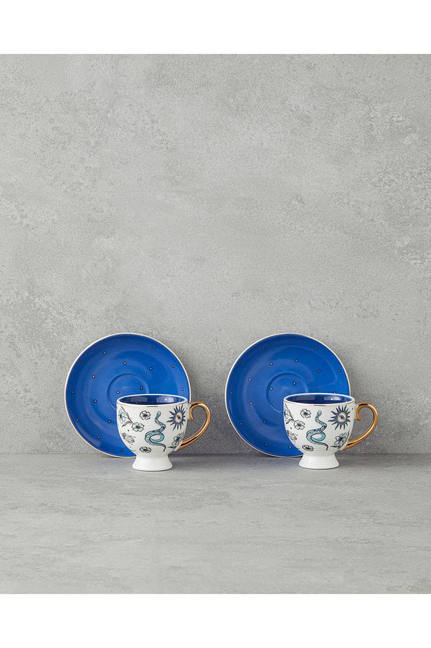 Talisman Snake New Bone China 4 Parça 2 Kişilik Kahve Fincan Takımı 100 ml Beyaz - 2