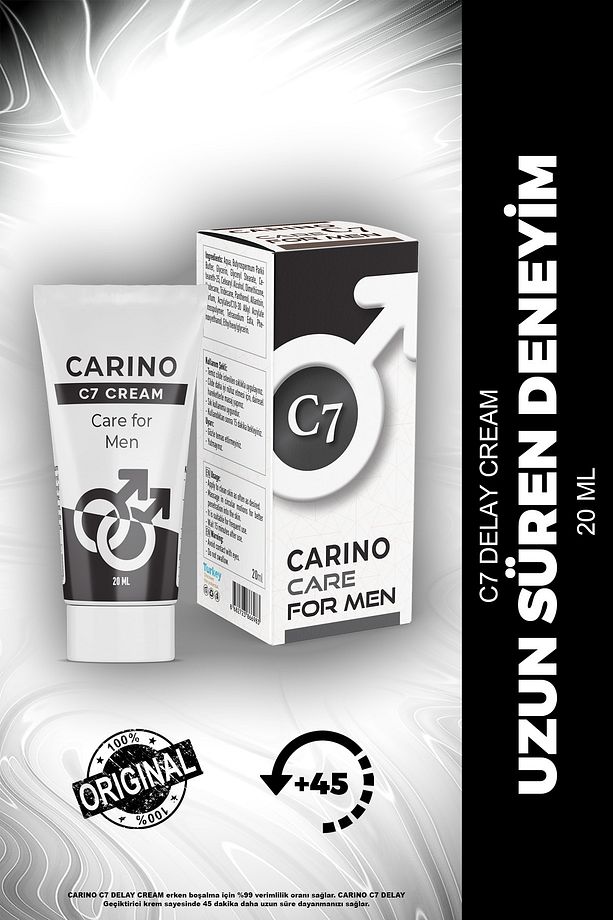 C7 Uzun Süren Deneyim Erkek Kremi 20ml - Etkili Formül - Long Time - Yüksek - 1