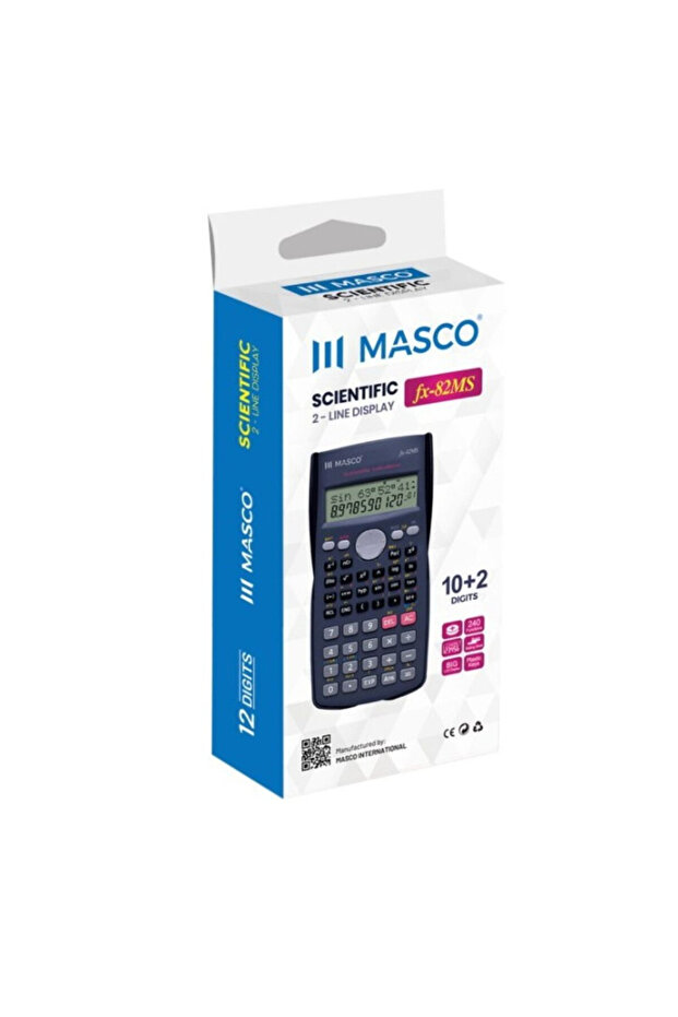 آلة حاسبة علمية بشاشة عرض سطرين 0361FX82MS، غلاف منزلق مع 240 وظيفة - 2