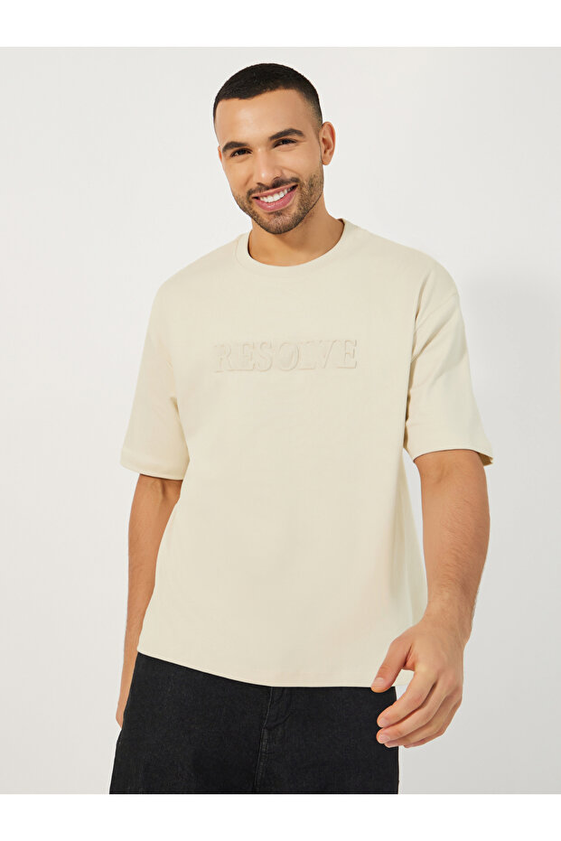 Oversized Interlock Emboss Print T-Shirt