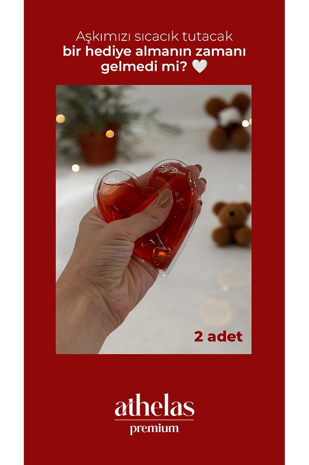 Premium Sihirli Jel Kalp Şeklinde Torba Cep Sobası Avcı Balıkçı Dağcı Kamp El Sıcak Isıtıcısı 2 Adet - 6