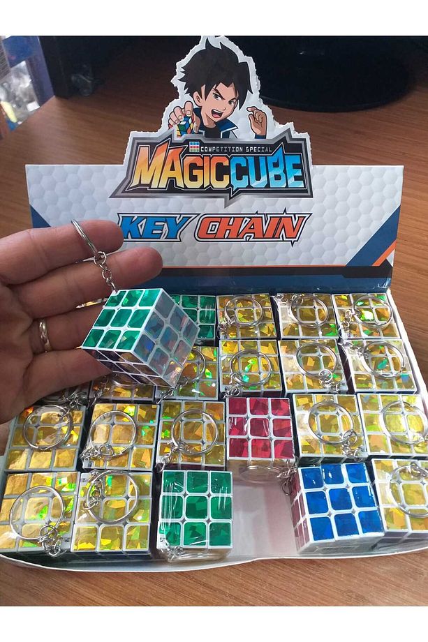 Cube Anahtarlık Sedef Kaplama Kolay Dönen 3*3 Zeka Küpü Olgun (2 Lİ SET) - 2