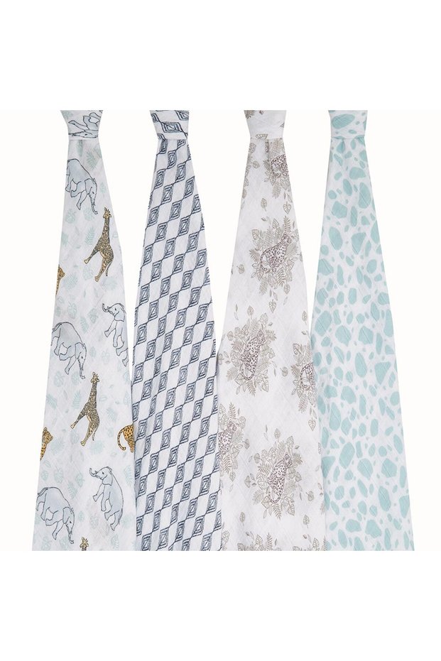 Aden + Anais - Classic Swaddles Pack of 4 - Jungle