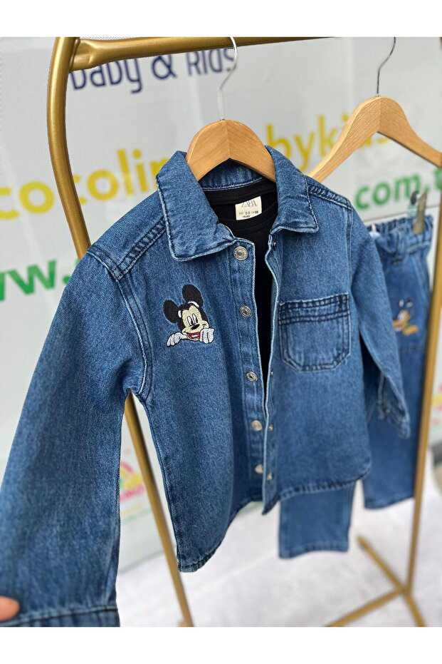 Boy's Mickey Jeans Jacket Set