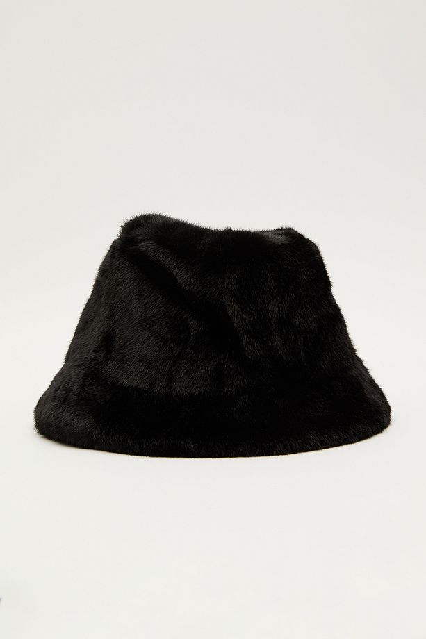 Suni KÜRK BUCKET ŞAPKA SİYAH - 1