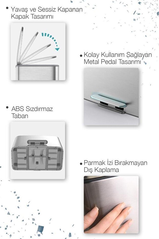 11 Lt Paslanmaz Çelik Çöp Kovası - 4
