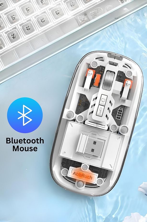 Kablosuz Fare Wireless Optik Mouse 5 Tuşlu Çift Modlu Usb 2.4g Sessiz Şarj Edilebilir Dpı Kontrol - 1