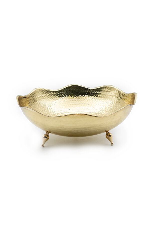 SARI KAPLAMA DALGALI BAKIR GONDOL  (29CM) - 1