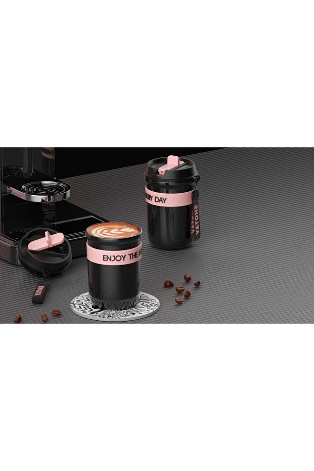 Strow Çelik Termos Mug 410ml Krem - 5