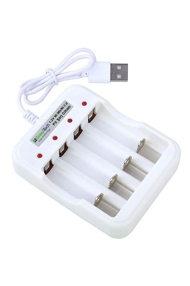 Pil Şarj Cihazı (DÖRT YUVALI) - 1.2v Ni-mh / Ni-cd Aa / Aaa / Gt-bc04 - 3