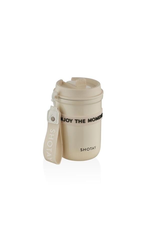 Strow Çelik Termos Mug 410ml Krem - 1