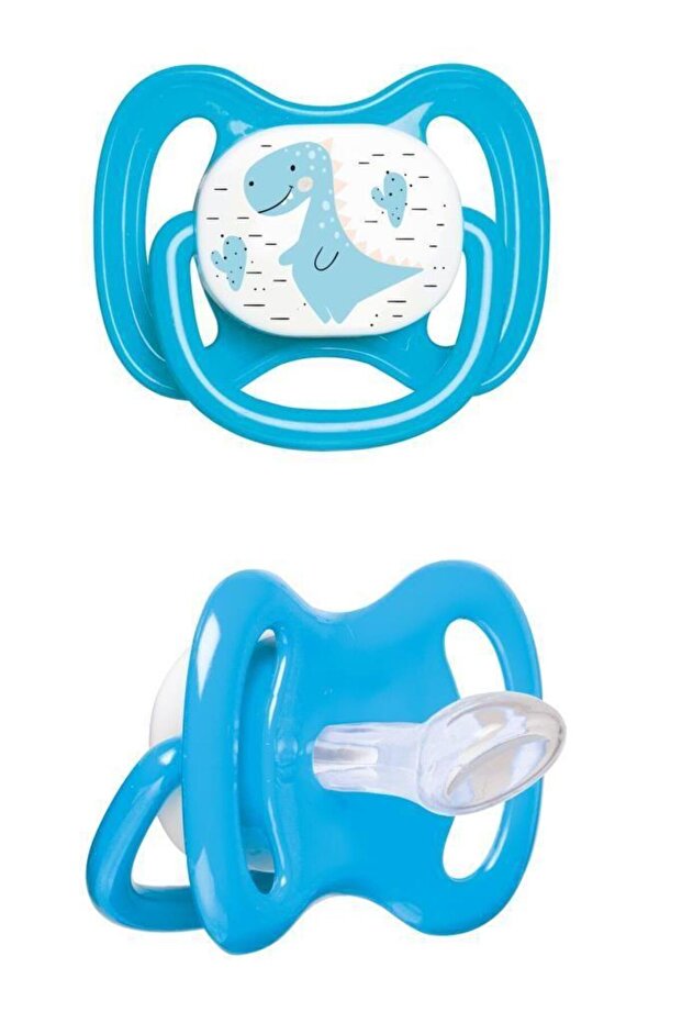 Blue Patterned 0-6 Month Pacifier - 1