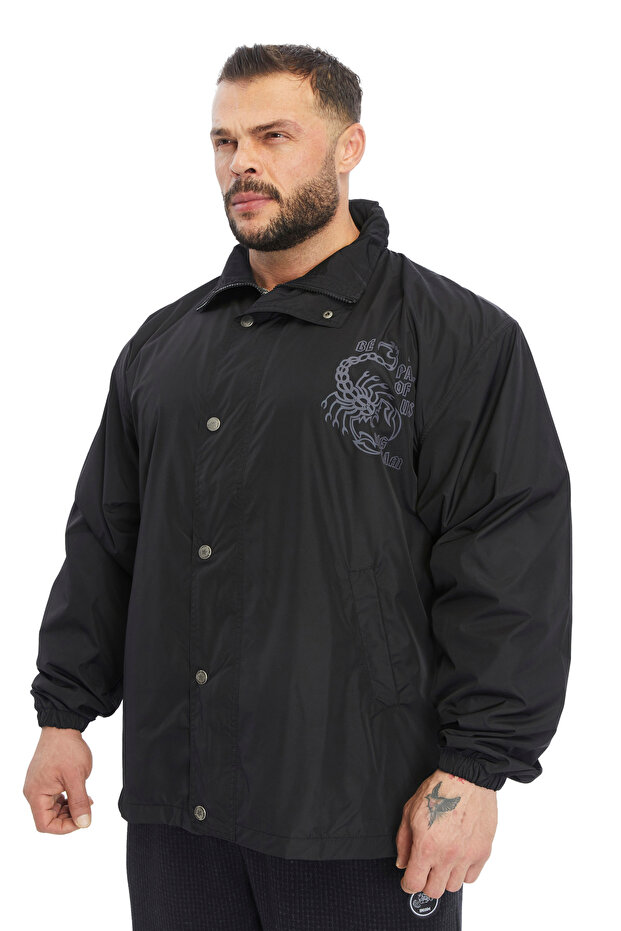 Siyah Rahat Kesim Yağmurluk 4029 - 5