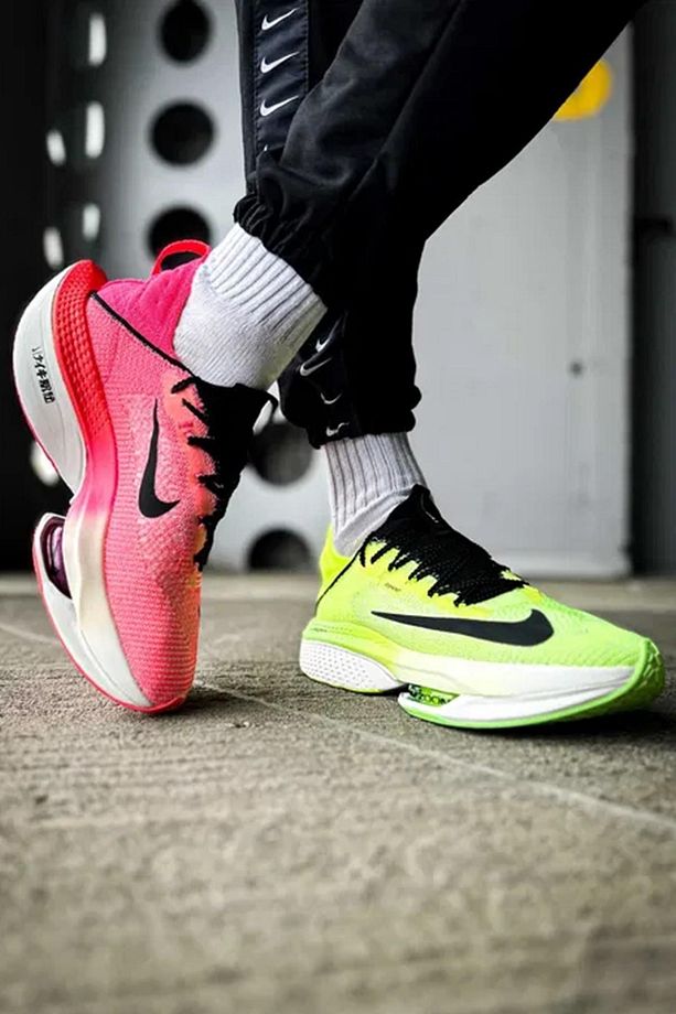 Zoomx Alphafly Nex% 2 Atomknit Running Erkek Reflektörlü Koşu Antrenman Ayakkabısı Pembe Yeşil - 1