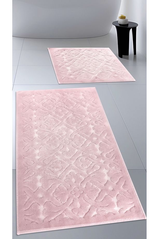 Pamuk Dokuma Banyo Paspas Seti, Banyo Halısı Lara 2 Li Set 60x100 - 60x50 - 1