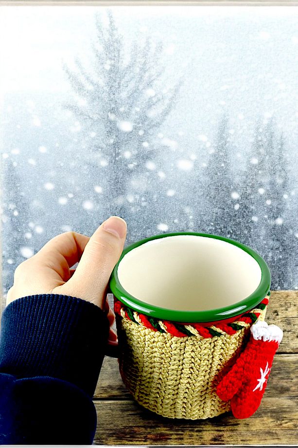 Emaye Kupa Bardak Camp Kamp Mug Fincan Kahve 380 Ml - 5