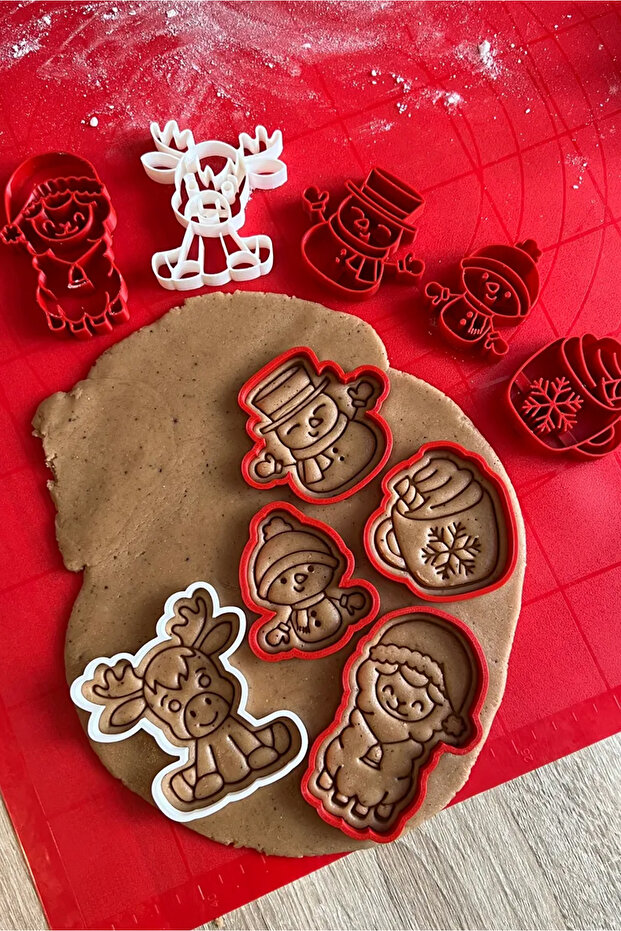 Christmas Themed Cookie Molds Set of 5
