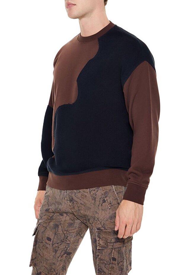 Renk Bloklu Sweatshirt - 3