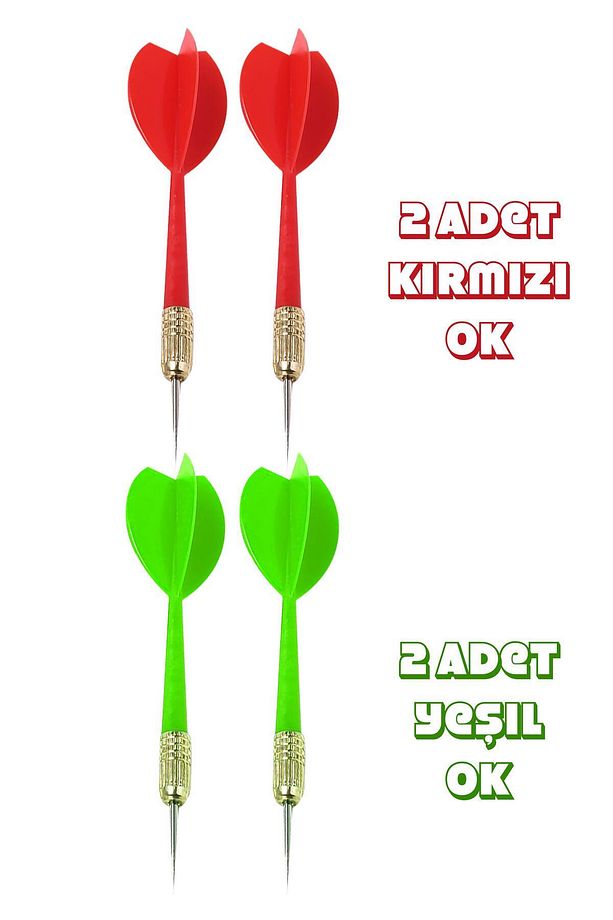 12 Inç Çift Taraflı Dart Tahtası Seti 4 Çelik Oklu Dart Hedef Tahtası Oyunu Takımı Dart Seti 518 - 3