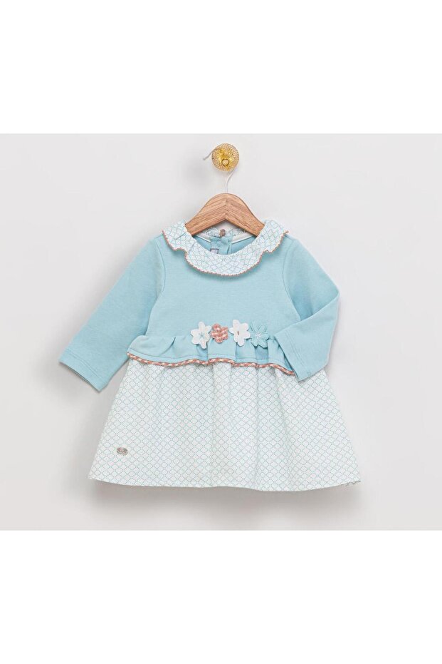 Babydola Baby Dress Back Snap Combed Cotton Fabric