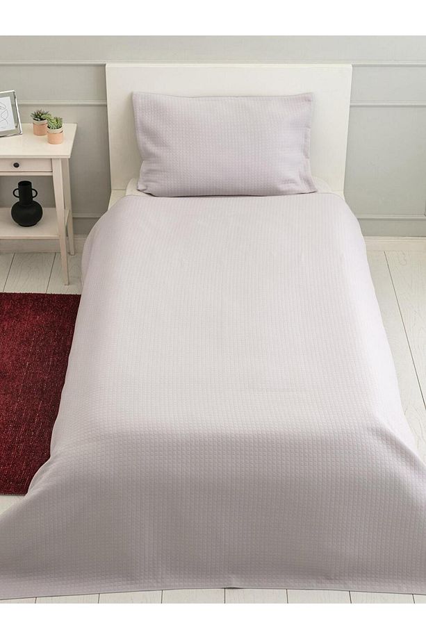 LCW HOME Tek Kişilik Kendinden Desenli Yatak Örtüsü ve Yastık Kılıfı (S2) - 2
