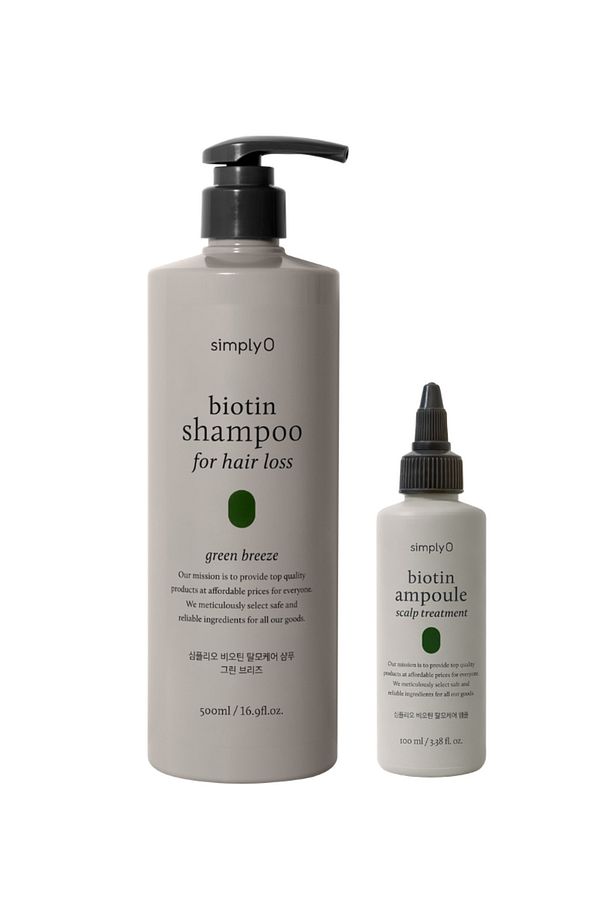 Biotin Şampuan ve Biotin Ampül, Vegan Set, Kore - 1
