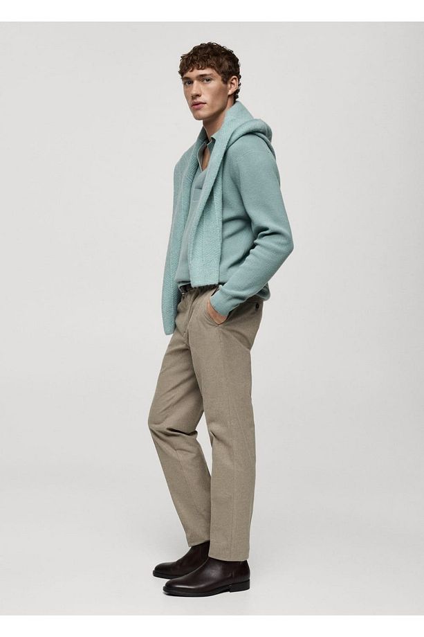Regular kesim flanel pantolon - 7