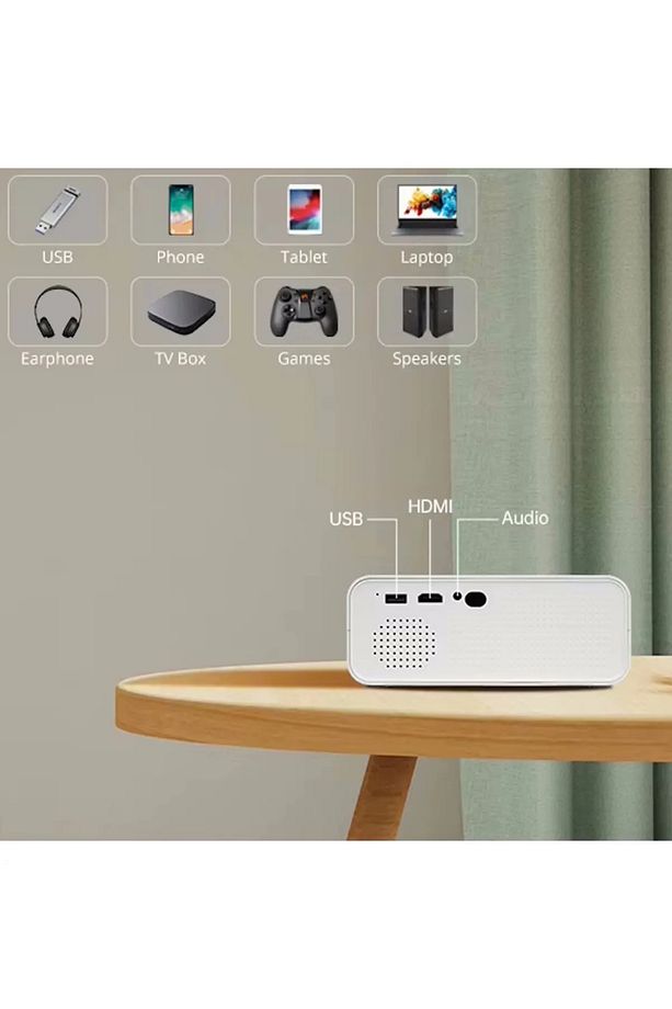 Akıllı Taşınabilir Projeksiyon Ev Sineması Bluetooth Wifi Android 11 2gb/32gb - 4
