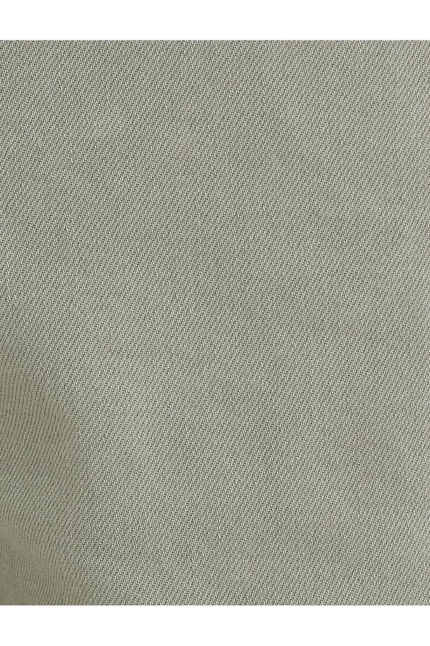 Gabardin Bermuda Şort Cep Detaylı Düğmeli Pamuklu - 6