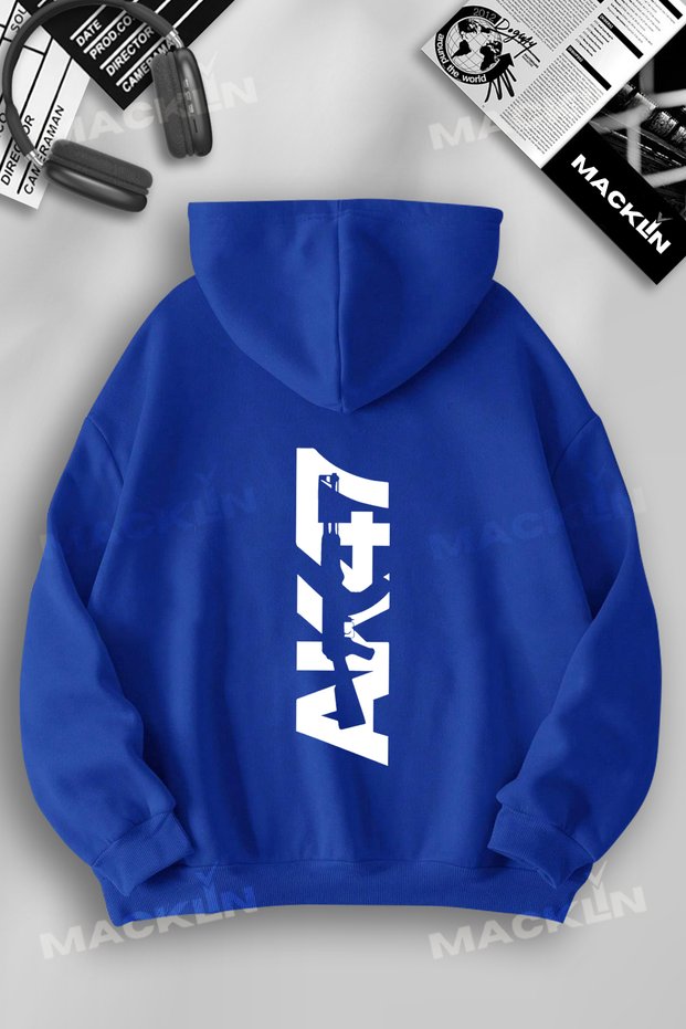 Unisex Women Men Ak47 Printed Custom Design Printed Hooded Sweatshirt