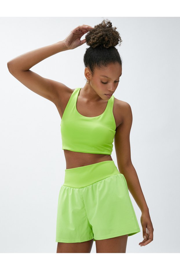 Sports Bra Non-wired Padded Window Detailed