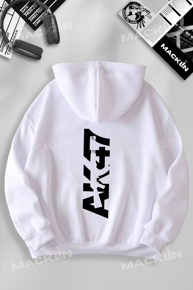 Unisex Women Men Ak47 Printed Custom Design Printed Hooded Sweatshirt