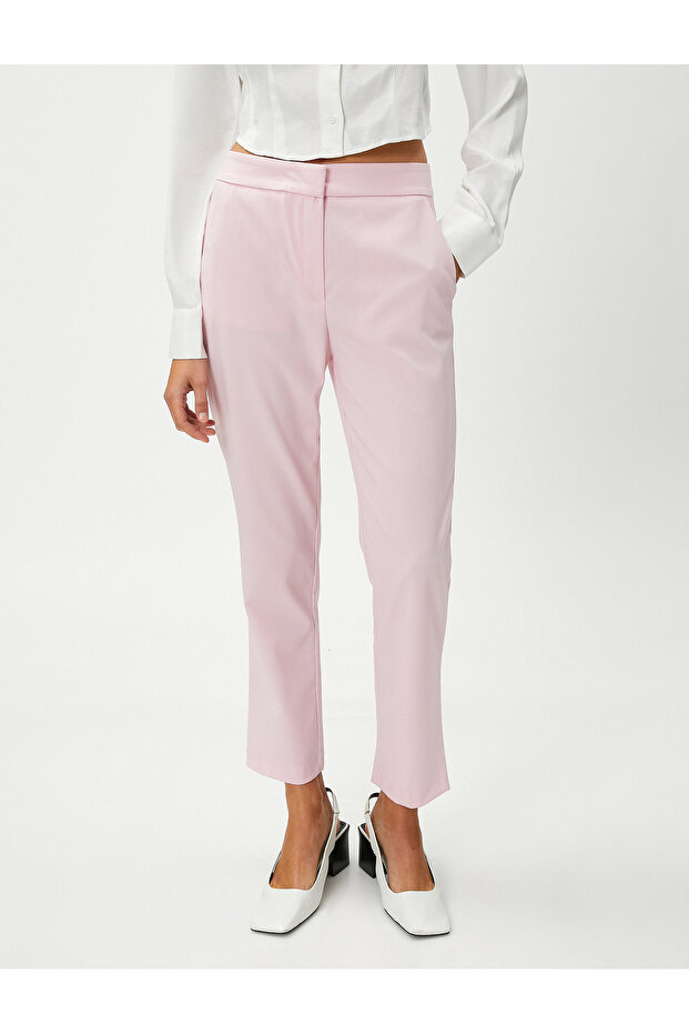 Basic Cigarette Trousers with Pockets - 3