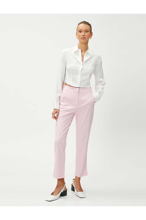 Basic Cigarette Trousers with Pockets - 2
