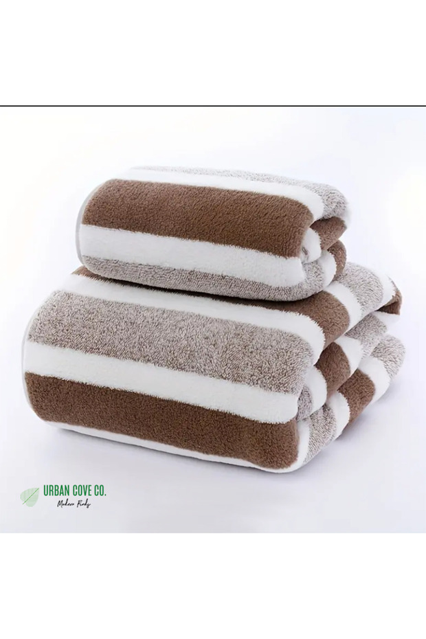 Ultra-Soft, Skin-Friendly, Fast-Drying, Super-Absorbent, Set of 2 Bath Towels and Face Towels
