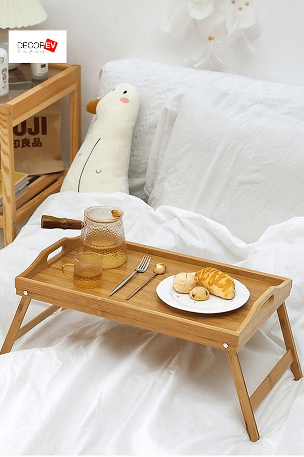 Bambu Yatak Keyif Tepsisi Katlanır Ayaklı  (50cm*30cm) - 1
