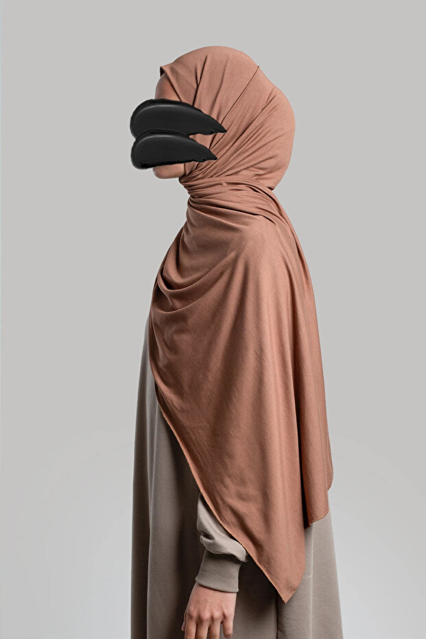 شال قطن ممشط - بني فاتح - 4