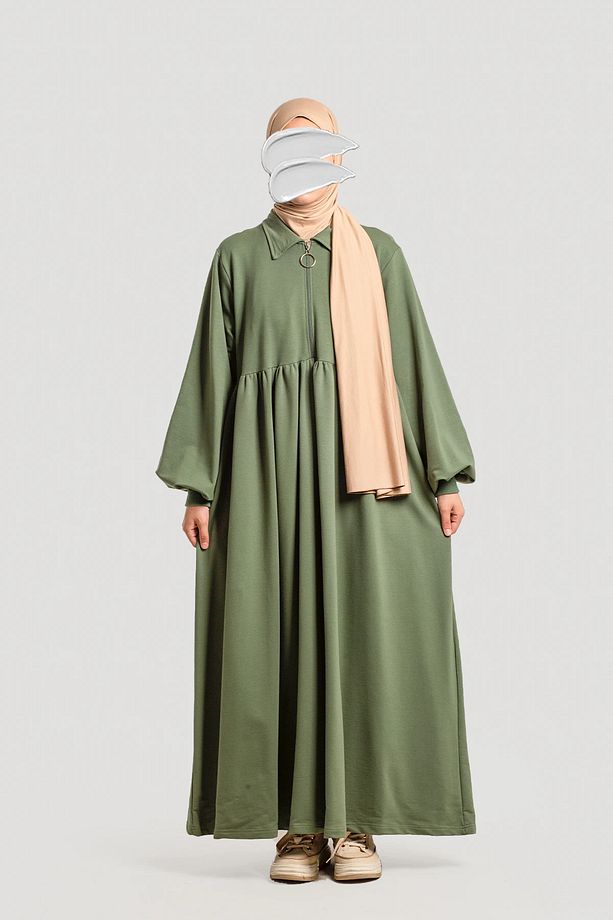 Mint Hijab Sweat Elbise - 8
