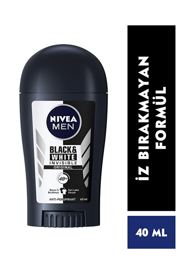 STICK MEN 40ML-INVISIBLE BLACK&WHİTE - 1